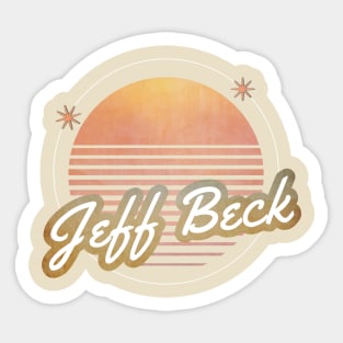 jeff back ll retro moon Sticker